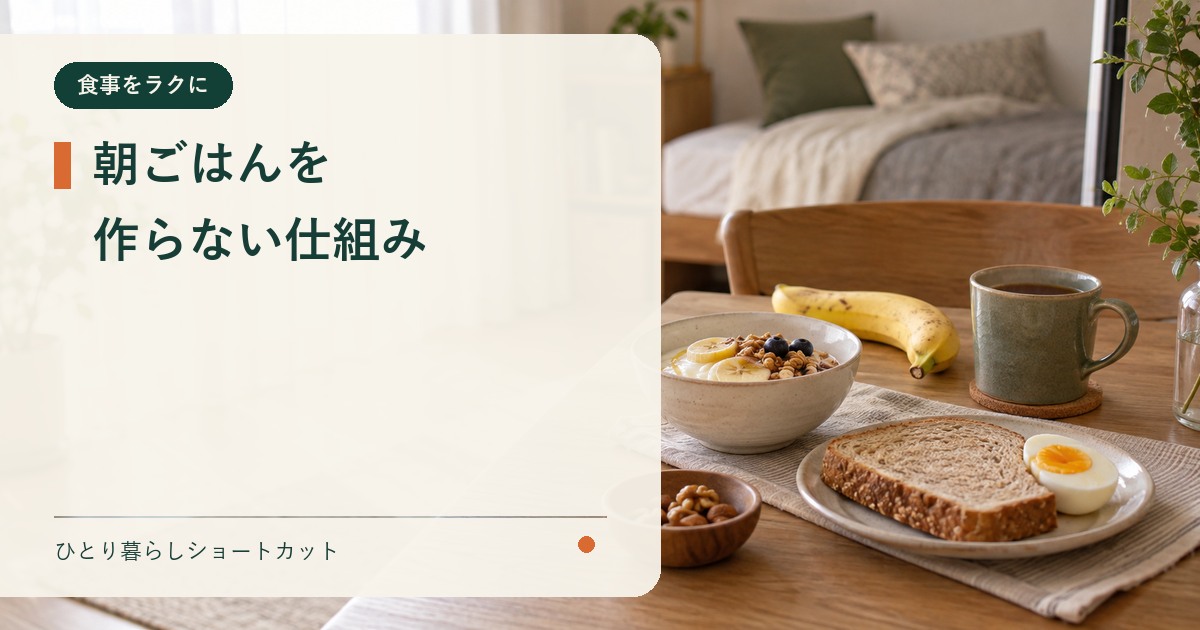朝ごはんを作らない仕組みを示すアイキャッチ画像